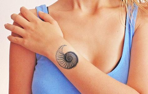 Tatouage coquillage : Signification et exemples