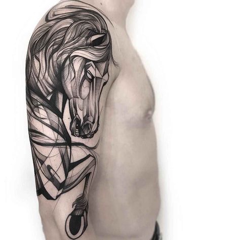 tatouage cheval homme