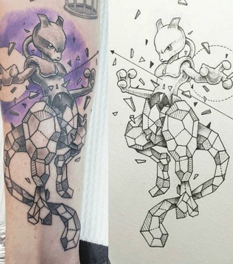 Tattoo Pokemon Mewtwo